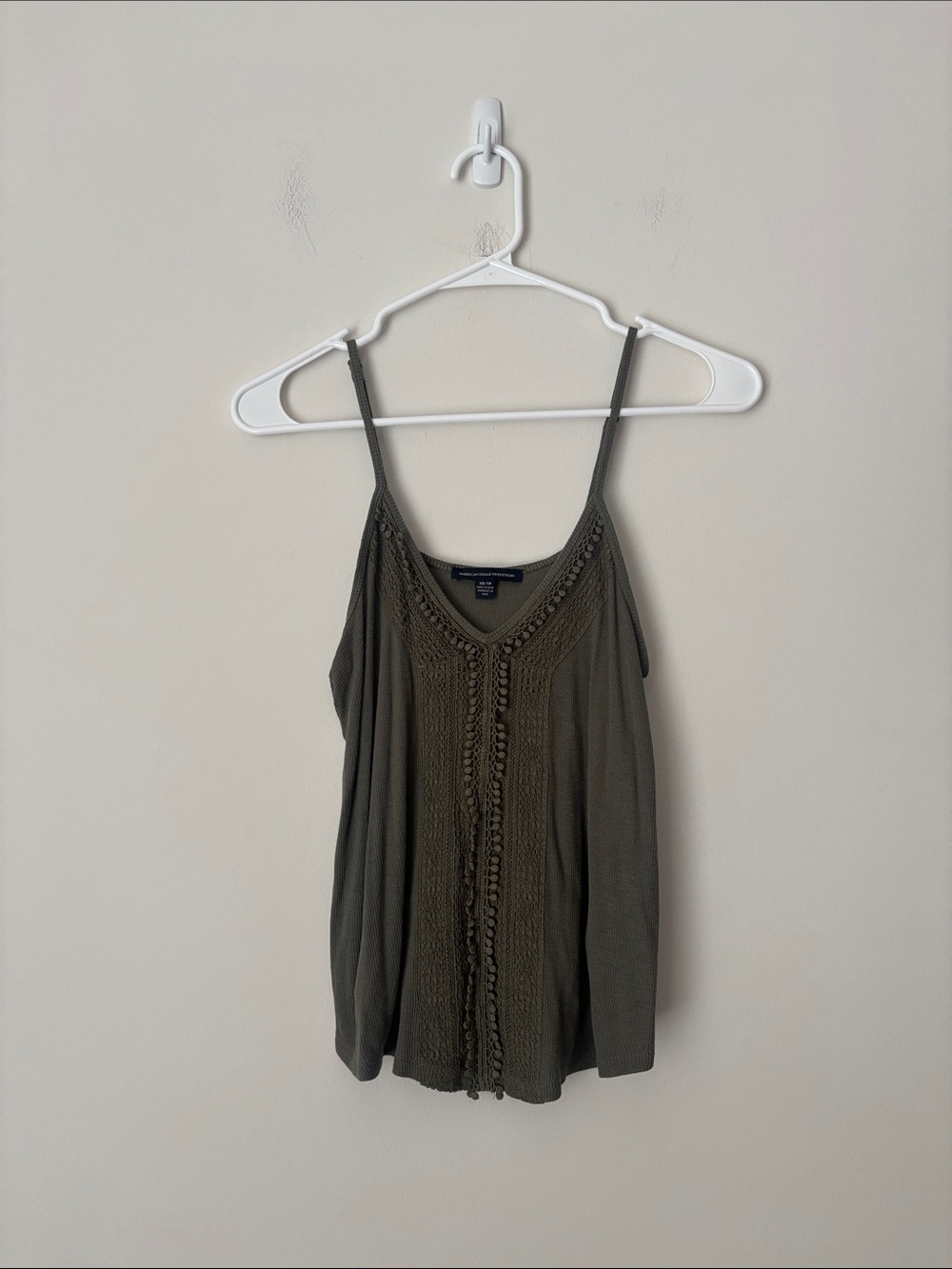 AEO olive green tank top